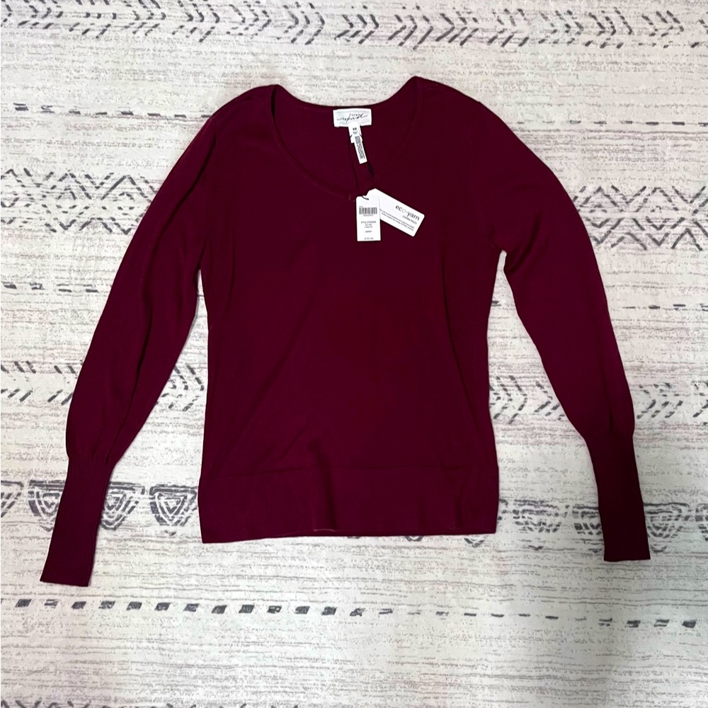 NWT Soma - v-neck top - XS - Cabernet - Eco yarn